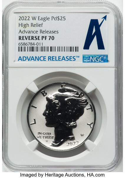 2022-W $25  Palladium Eagle, Reverse Proof PR thumbnail 5