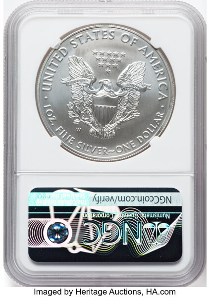 2020-W $1  Silver Eagle, Burnished MS64 thumbnail 8