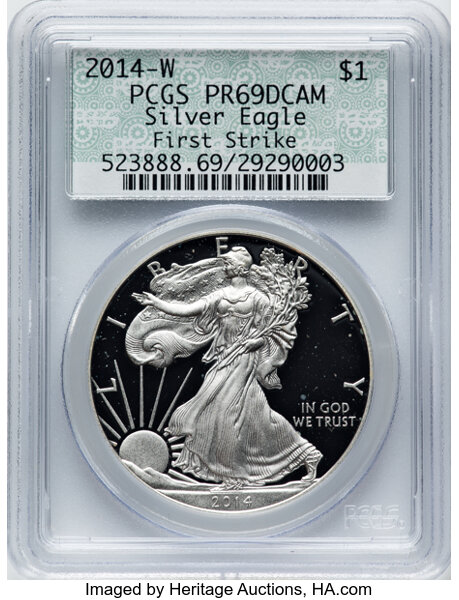 2014-W $1  Silver Eagle PR DCAM PR66 DCAM thumbnail 19