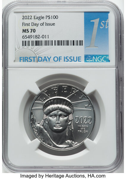 2022 P$100  Platinum Eagle MS69 thumbnail 5