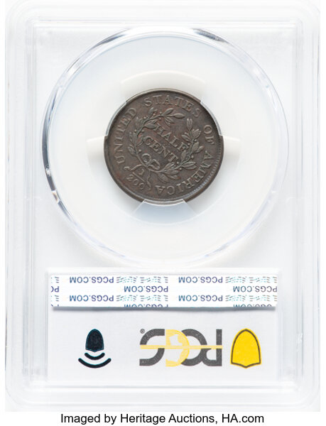 1804 1/2c Plain 4, No Stems, C-13 MS BN AG3 BN CAC thumbnail 24