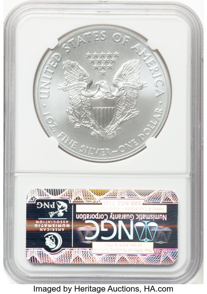 2011 Set 25th Anniversary Silver Eagle, 5 Coins MS70 thumbnail 4
