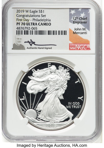 2019-W $1  Silver Eagle PR DCAM PR64 DCAM CAC thumbnail 24