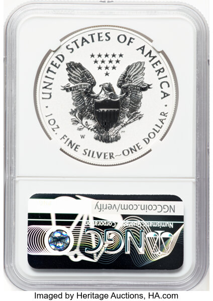 2021-W $1  Silver Eagle, Reverse Proof, Type 1 PR70 CAC thumbnail 24