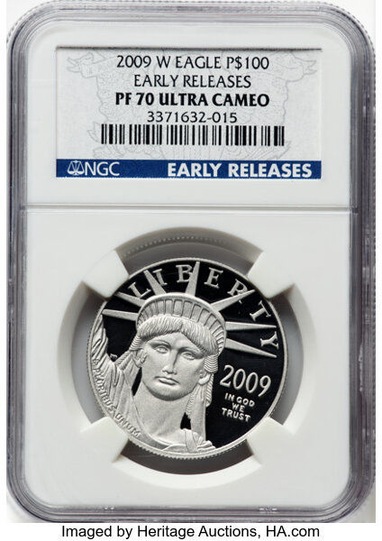 2009-W P$100  Platinum Eagle PR DCAM PR70 DCAM thumbnail 5