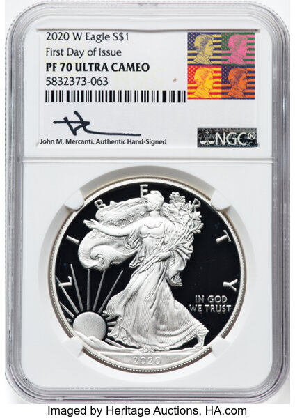 2020-W $1  Silver Eagle PR DCAM OGP thumbnail 23