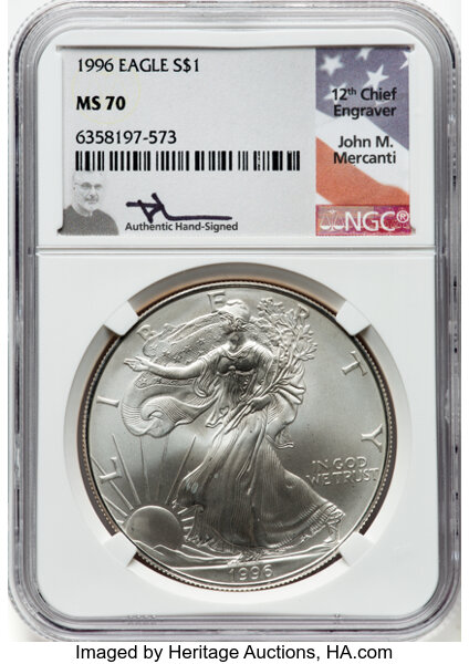 1996 $1  Silver Eagle MS thumbnail 17