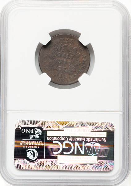 1804 1/2c Plain 4, No Stems, C-13 MS BN AG3 BN CAC thumbnail 2