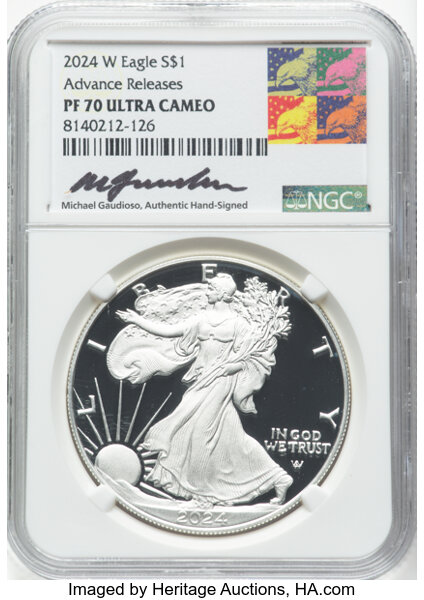 2024-W $1  Silver Eagle, Burnished MS65 thumbnail 15