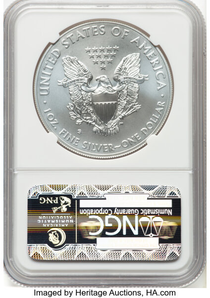2011-S $1  Silver Eagle, Burnished, 25th Anniversary MS70 thumbnail 12