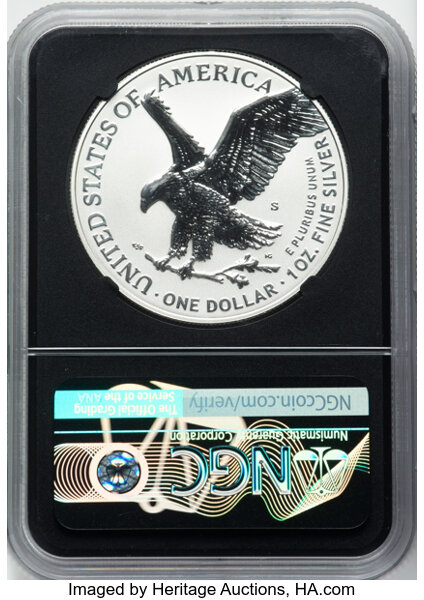 2021-S $1  Silver Eagle, Reverse Proof, Type 2 PR66 CAC thumbnail 22