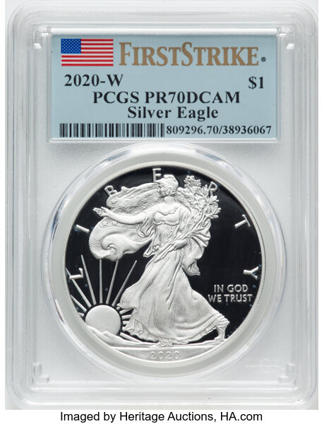 2020-W $1  Silver Eagle PR DCAM thumbnail 21