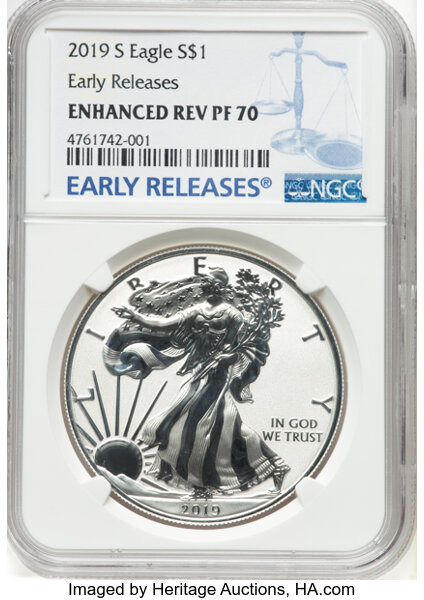 2019-S $1  Silver Eagle, Enhanced Reverse Proof PR thumbnail 17