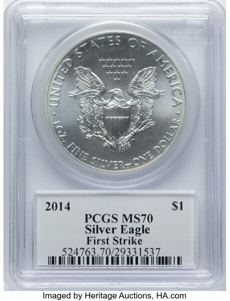 2014 $1  Silver Eagle MS70 thumbnail 10