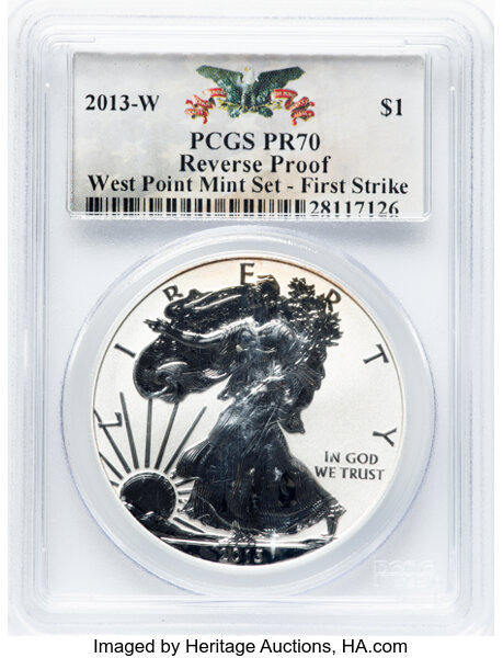 2013-W $1  Silver Eagle, Reverse Proof PR70 thumbnail 17
