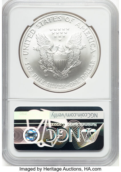 2006-W $1  Silver Eagle, Burnished MS70 thumbnail 20