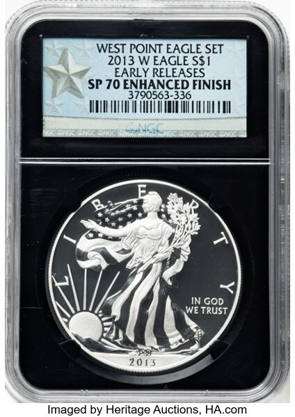 2013-W $1  Silver Eagle, Enhanced, West Point Mint Set MS70 thumbnail 17