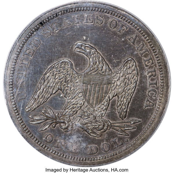 1864 $1 MS65 CAC thumbnail 21