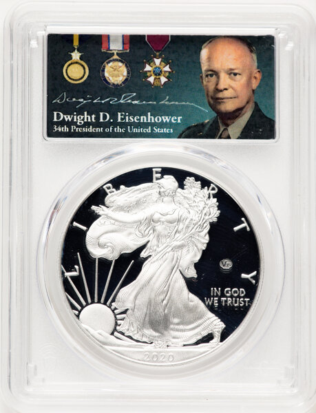 2020-W $1  Silver Eagle, v75 Privy WWII Anniversary PR DCAM thumbnail 20