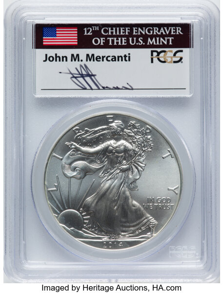 2014 $1  Silver Eagle MS70 thumbnail 9