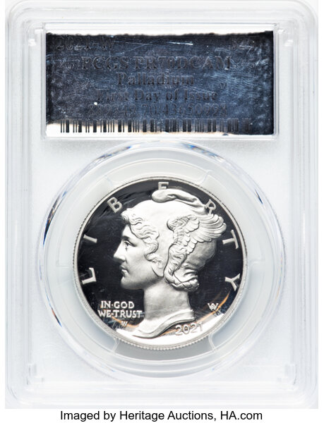 2021-W $25  Palladium Eagle PR DCAM PR67 DCAM thumbnail 5