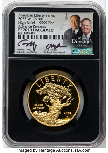 2023-W G$100  1oz Gold, American Liberty, Bristlecone Pine Tree PR DCAM thumbnail 8