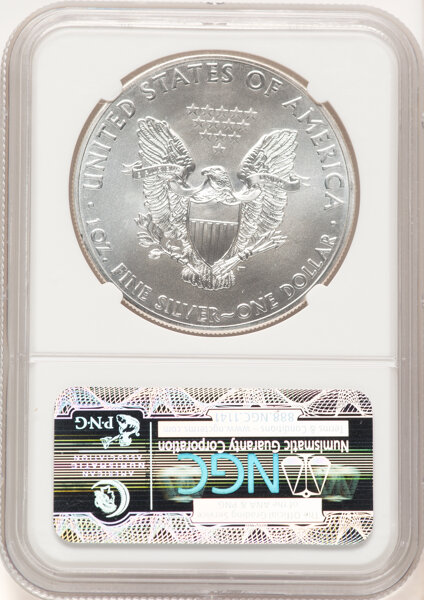 2014-(W) $1  Silver Eagle, Struck at West Point Mint MS70 thumbnail 4