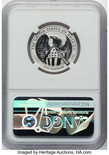 2007-W P$50  Platinum Eagle, Reverse Proof PR70 thumbnail 6