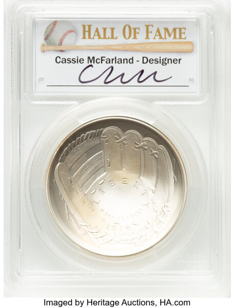 2014-P S$1 Baseball Hall of Fame MS thumbnail 3