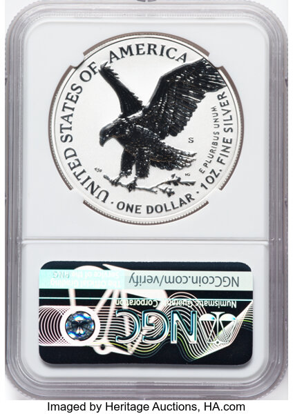 2021-S $1  Silver Eagle, Reverse Proof, Type 2 PR66 CAC thumbnail 20