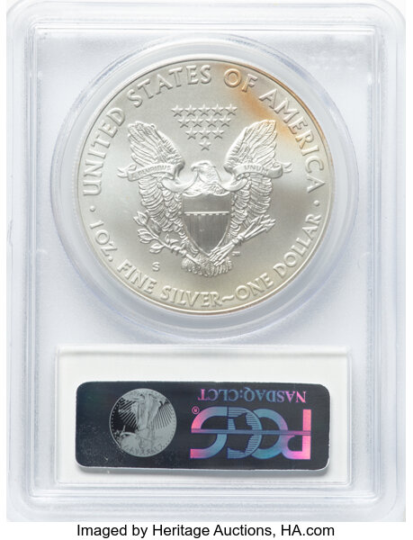 2011-S $1  Silver Eagle, Burnished, 25th Anniversary MS70 thumbnail 16
