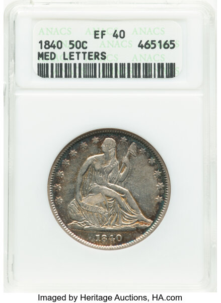 1840-(O) 50c Medium Letters, Reverse of 1838 MS thumbnail 2