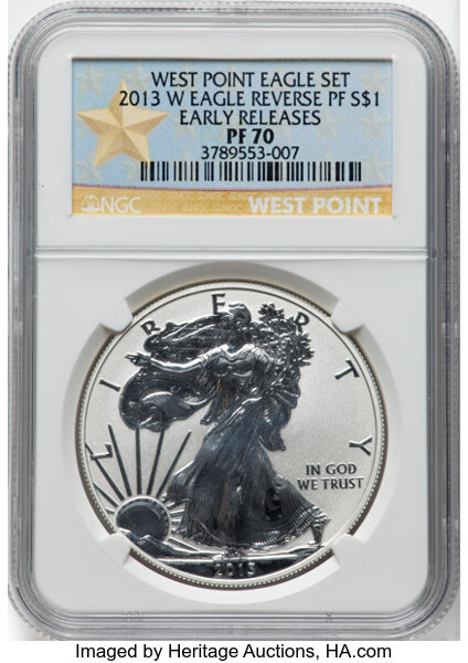 2013-W $1  Silver Eagle, Reverse Proof PR70 thumbnail 21