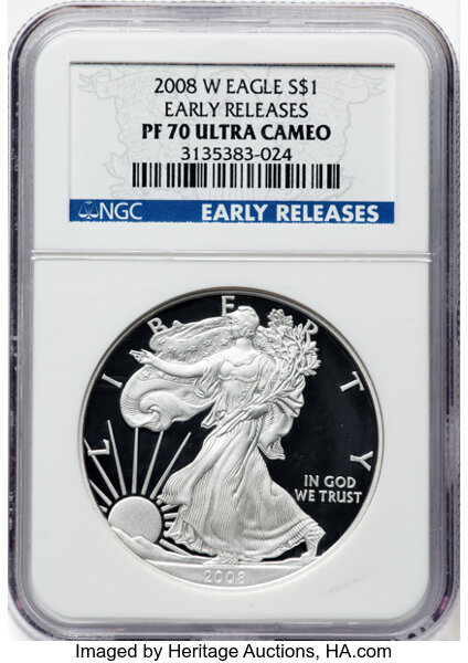 2008-W $1  Silver Eagle PR DCAM thumbnail 11