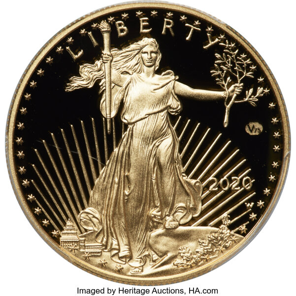 2020-W G$50  Gold Eagle, v75 Privy, WWII Anniversary PR DCAM PR65 DCAM thumbnail 7