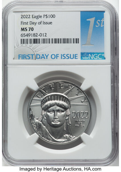 Image for 2022 P$100  Platinum Eagle MS69