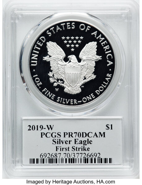 2019-W $1  Silver Eagle PR DCAM PR70 DCAM thumbnail 16