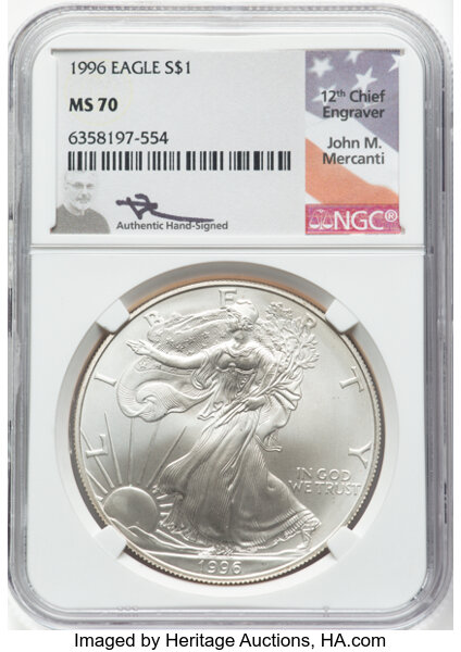1996 $1  Silver Eagle MS thumbnail 15