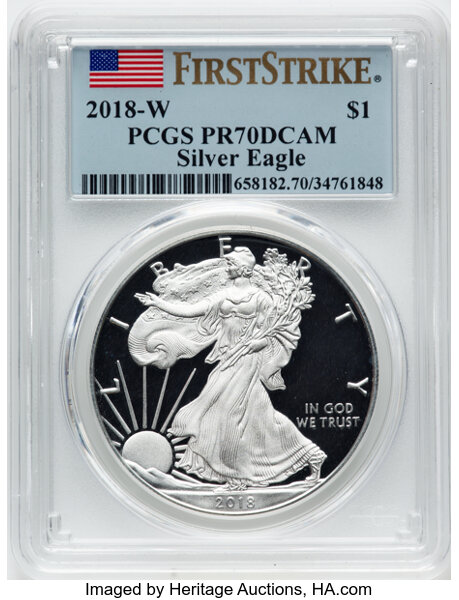 2018-W $1  Silver Eagle PR DCAM thumbnail 19