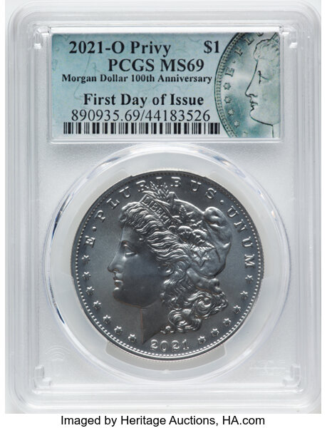 2021-(O) S$1 Morgan, Privy Mark, 100th Anniversary MS64 thumbnail 17