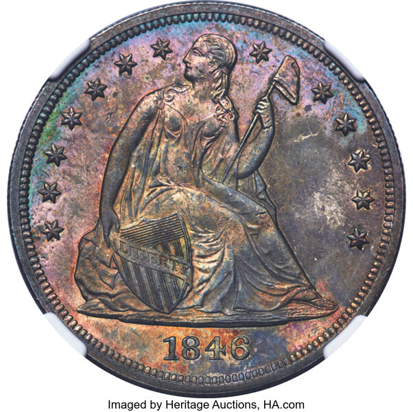 1846 $1 MS63 CAC thumbnail 5