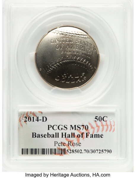 2014-D 50c Baseball Hall of Fame MS70 thumbnail 8