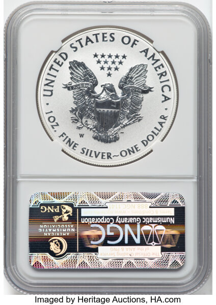 2013-W $1  Silver Eagle, Reverse Proof PR70 thumbnail 22