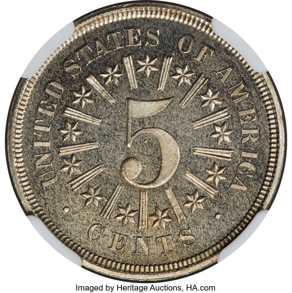 1866 5c Rays PR CAM PR66 CAM thumbnail 4