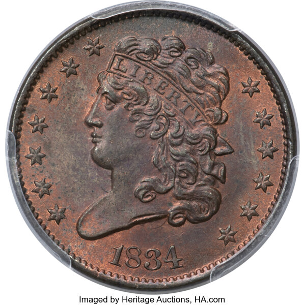 1834 1/2c MS RB thumbnail 2