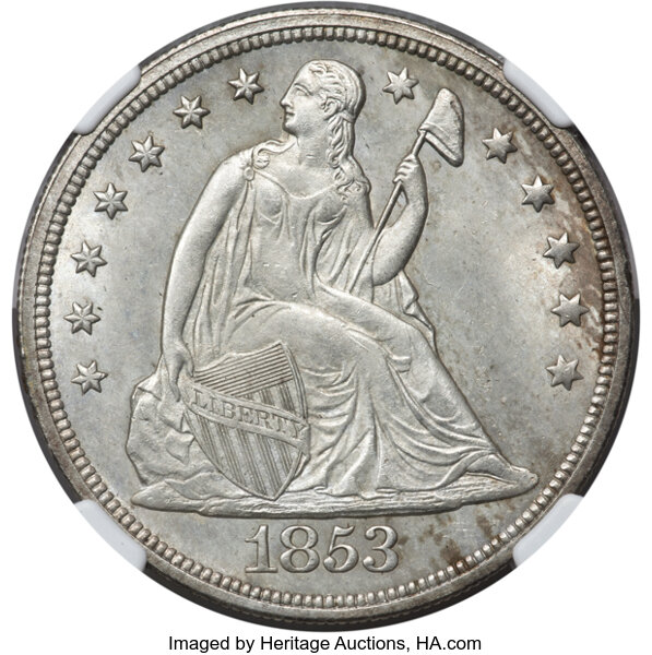 1853 $1 MS63 thumbnail 3