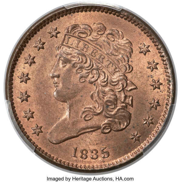 Image for 1835 1/2c C-1 MS RD