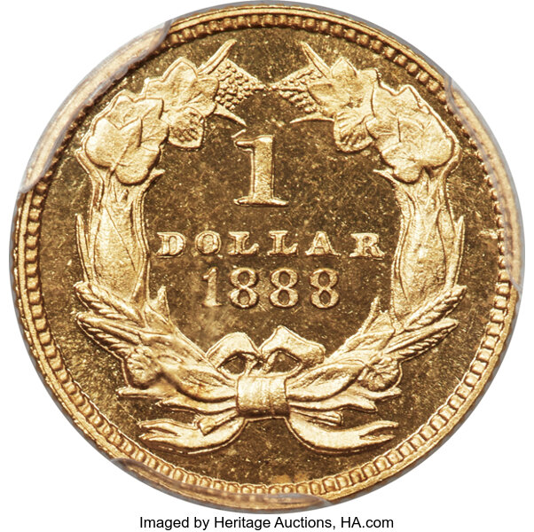 Liberty Gold Dollar G$1 Type 3, 1856-1889 PR CAM [Type] PR65 CAM thumbnail 6