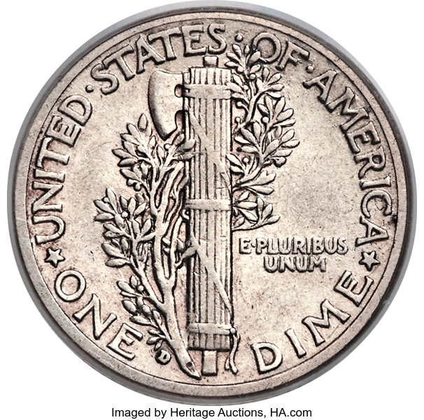 1916-D 10c VF25 thumbnail 2