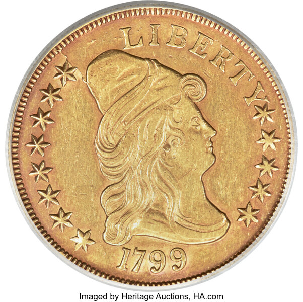1799 $10  Small Stars Obverse, BD-6 VF30 thumbnail 3